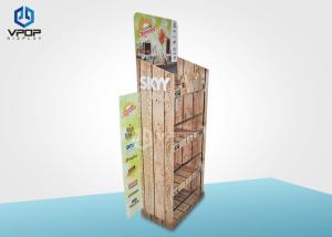 Quality Bottled Drinks Cardboard Display Racks Four Shelves For Celebrations wholesale