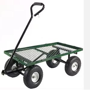 Quality Green Heavy-duty Garden Cart 500-lbs Capacity Hand Trolley Truck Dump Dolly Utility Wagon wholesale