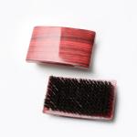White Boar Bristle Square Wave Brush Customized Red Grain Beard Detangling Brush