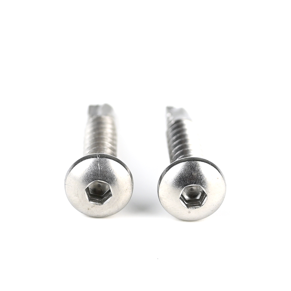 Ruspert Finish Stainless Steel Pan Head Hex Socket Self Drilling Screw Sus410 Parafuso Auto Brocante