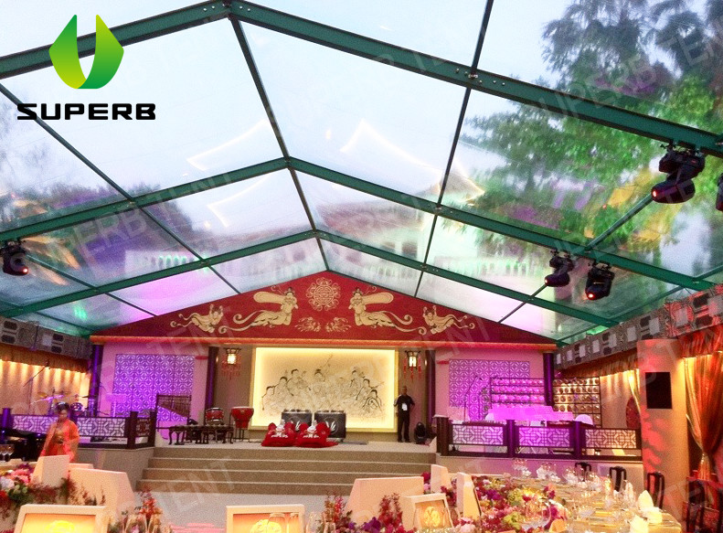 Clear Wedding 10m To 60m Aluminum Frame Tents Different Color For Choosing