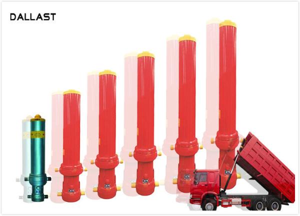 Long Stroke Single Acting Hydraulic Cylinder for Dump Truck , Hydraulic Oil