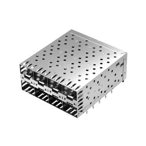 Quality LINK-PP LP24AC01301 SFP Cage 2x4 Port Connector With Outer LightPipe wholesale