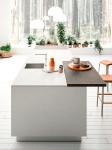 Polished Surface Artificial Stone Kitchen Countertops 12mm Thickness