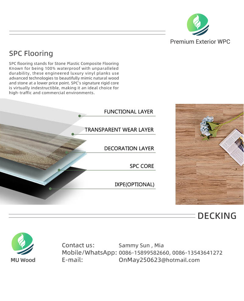 Embossed Luxury SPC Flooring Composite SPC Waterproof Flooring