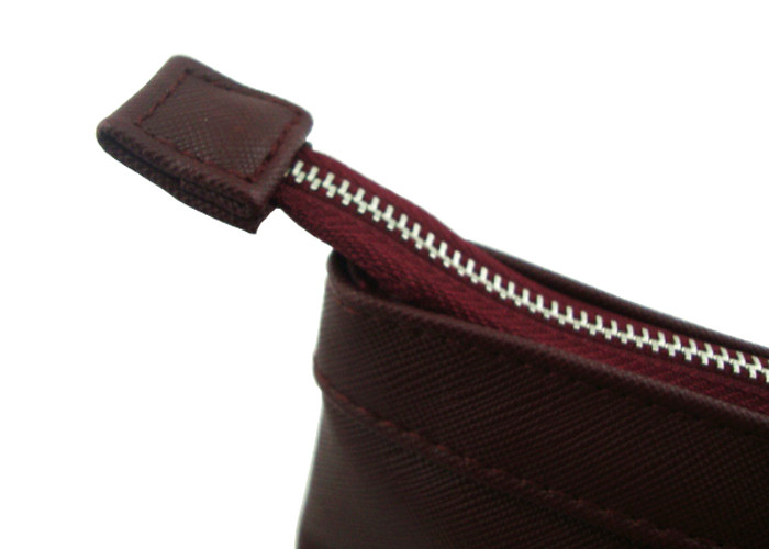 Fashion Dark Red Travel Accessory Bag Zipper Pouch For Travel / Outdoor
