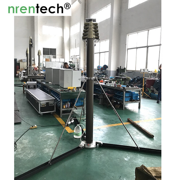 10m pneumatic telescopic mast-50kg payloads-aluminum telescopic mast, locking pneumatic mast