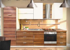 Quality PRIMA Customized MDF Kitchen Cabinets With Good Green Color Laminate Finish wholesale