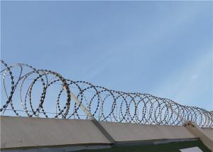Quality 450mm Hot Dipped Razor Barbed Wire Razor Tape Wire Anti Thief Army Security wholesale