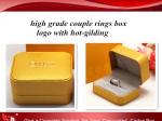 High-grade couple rings box,logo with hot-gilding