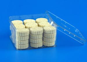 Quality Transparent Square Plastic Jars , Food Grade PE Chocolate Storage Box wholesale