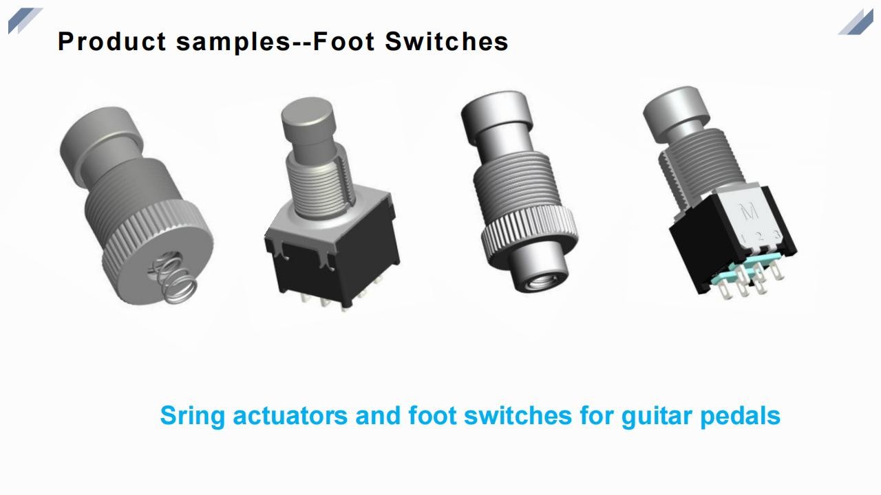 Vertical Mounting Guitar Pedal Foot Switch ON ON 6 Terminal SF14011M