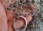 customization logo 316 Stainless Steel Chain Mail Pot Scrubber 4inch-9inch
