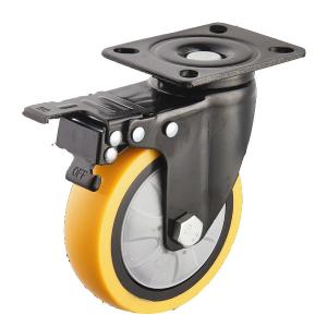 Quality 4&quot; 5&quot; Swivel Plate Industrial Casters with Brake wholesale