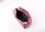 PU Leather Large Makeup Bag , Pink Cute Blank Cosmetic Bag For Ladies