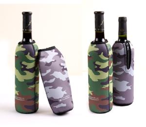 Quality Camouflage anti-collision Neoprene Wine Cooler,bag/cup/red wine holder wholesale