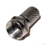 Nickel Plated Twist On Coax Connector 18mm For RG59 RG6(5C-FB) CATV Adaptor