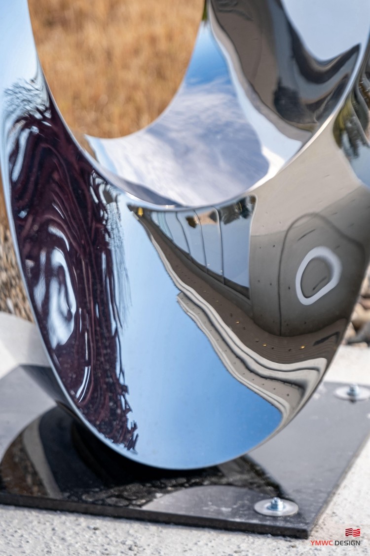 Large Mobius H6 Stainless Steel Sculpture Abstract Outdoor Art for Contemporary Decor