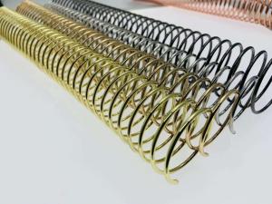 Quality Electroplate Finish 35mm Metal Spiral Binding Coils For Notebook wholesale