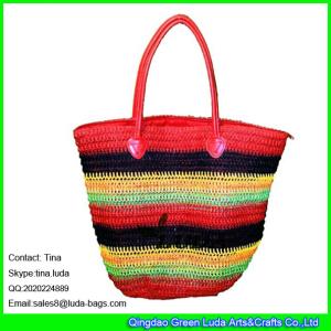 Quality LUDA cheap paper straw crochet tote bag wholesale