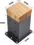 Black Powder-Coated Arbours Hardware Kit for DIY Elevated Wood Stand Assembly