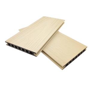 Quality Outdoor Anti UV Brushed WPC Composite Decking Flooring For Balcony Rice White wholesale