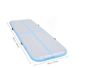 Quality 300x100x10cm Inflatable Tumbling Mat Home Gymnastics Taekwondo Cushion Gymnastics Air Cushion For Gym Training Exercise wholesale