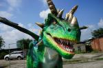 Amusement Park Live Show Real Looking Dinosaurs