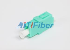 Quality Gigabit Ethernet OM3 Aqua Optical Fiber Adapter For Fiber Optic Patch Cord wholesale