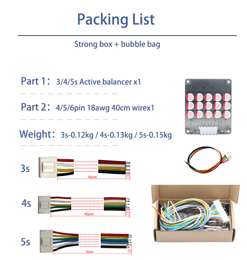 3S 4S Equalizer Li-ion Battery Pack 5A Active Balancer Lifepo4 Lithium Lto Battery Energy Transfer Balance Board