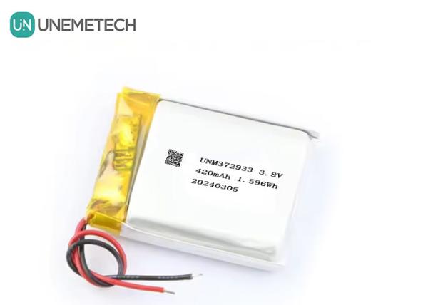 Customized 3.8V 420mAh High Voltage Lipo Battery 372933 4.35V Lithium Battery