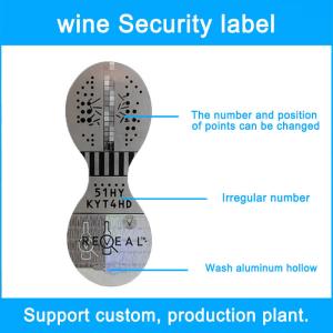 Quality Adhesive Waterproof Wine Label Stickers Anti Counterfeiting Glossy wholesale