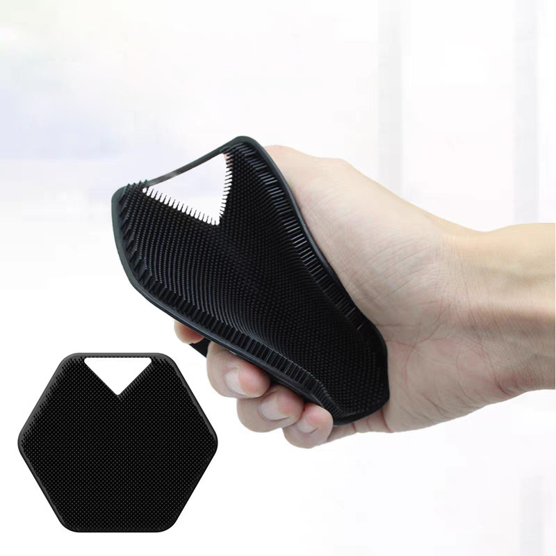 MHC Baby Bath Products Black Exfoliating Scalp Massage Cleansing Facial Cleaning Wash Bath Body Cute Silicone Brush