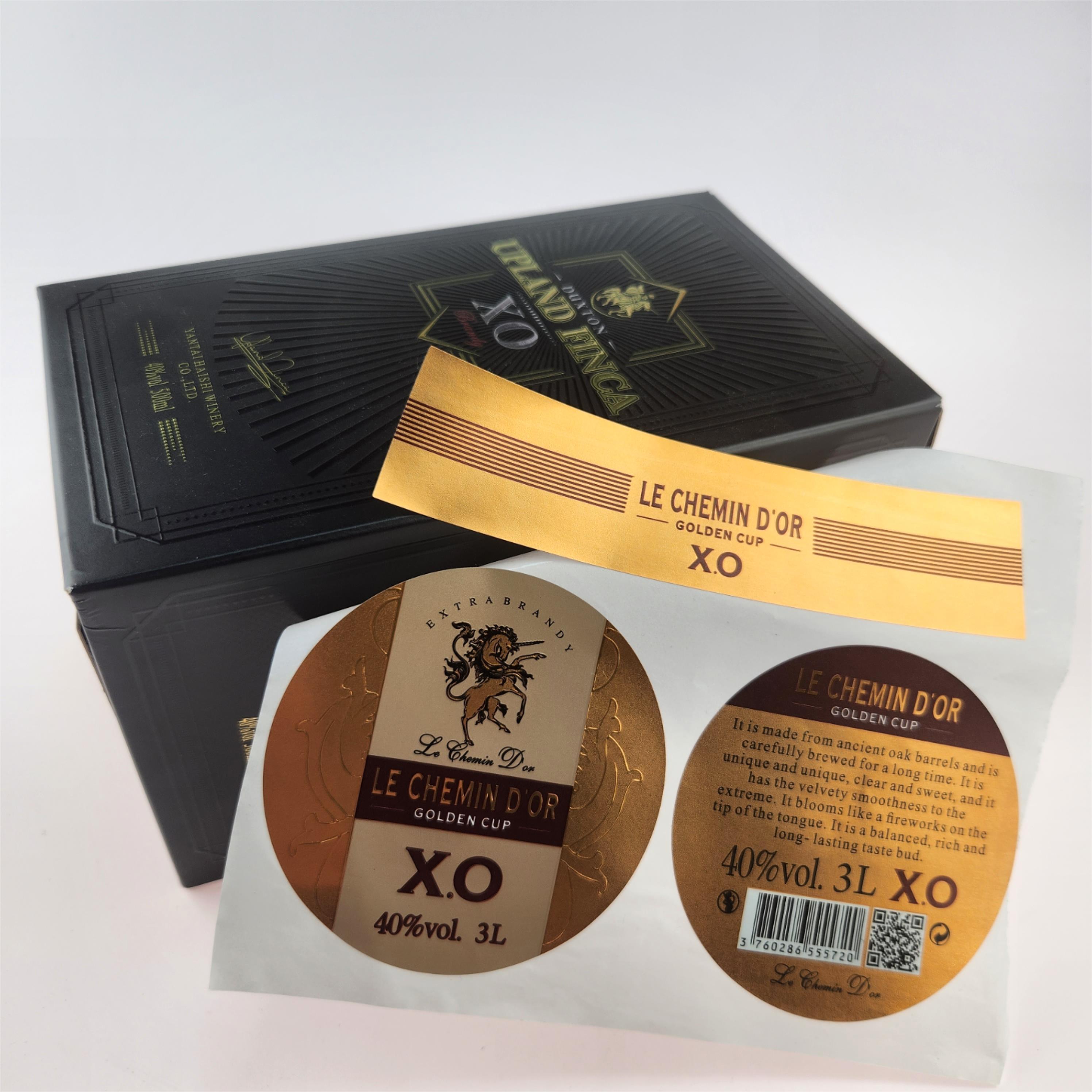 Personalized Brandy Label Custom Whiskey Bottle Sticker For Drinks Weddings