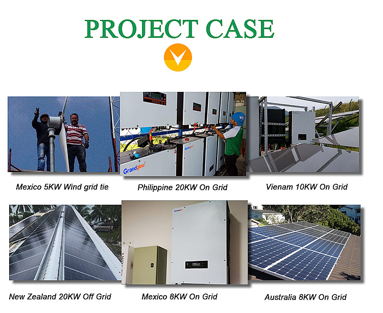 5KW Grandglow photovoltaic grid connected three-phase inverter 5KW output 220V pure sine wave high efficiency