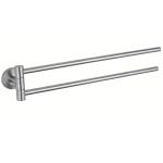 Swivel Bathroom Towel Bars Multifunctional 2 Arm Wall Mounted Sus304