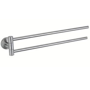 Quality Swivel Bathroom Towel Bars Multifunctional 2 Arm Wall Mounted Sus304 wholesale