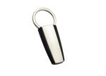 ABS Plastic Pull Apart Key Holder Trapezoid Metal Logo Keychain Silver