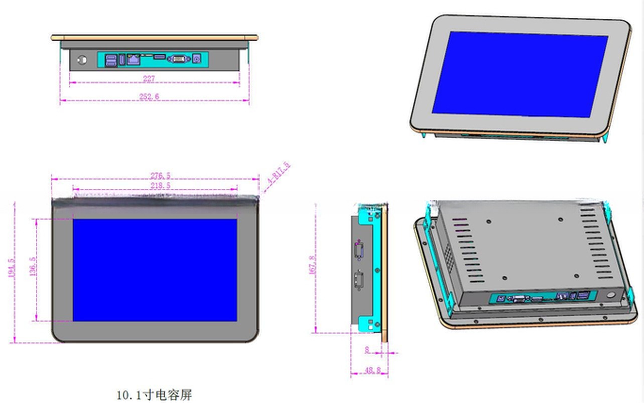 Rugged 10.1 10 Inch Touch Panel PC Industrial Android Tablet With Waterproof Dustproof