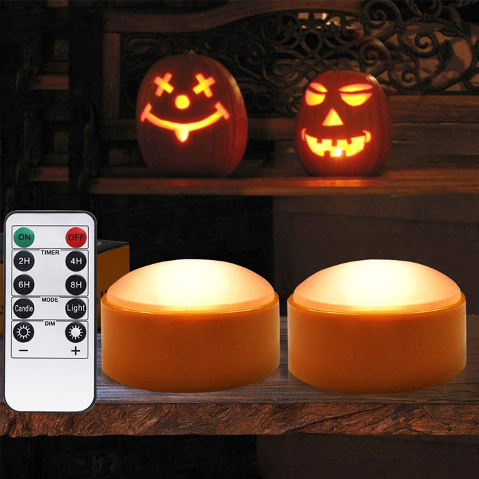 Orange LED Lights Halloween Jack-O-Lantern Outdoor Pumpkin Decorations With Remote / Timer