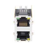 HR916130HE 1000 Base-T 2x1 Port Stacked RJ45 Connector UL LPJG17610AANL