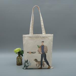 Quality Promoting Beach Printed Reusable Shopping Bags Cotton Canvas Bag wholesale