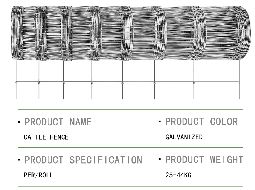 The Inner Wire Is 1.8Mm Farm Fence / Cattle Fence Netting / Grassland Fence Farm Fence Manufacturers Direct Selling