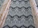 Corded Scalloped Lace Mesh Fabric Black Guipure For Lingerie / Bra CY-DK0038