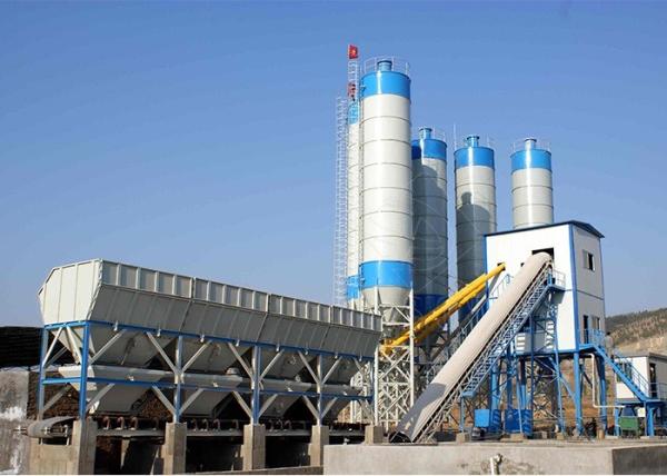 HZS120 Compact Ready Mix Concrete Plant , Precast 120m3/H Concrete Mixing Plant
