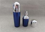 Blue Color Acrylic Lotion Dispenser , Acrylic Empty Lotion Bottles With Pump