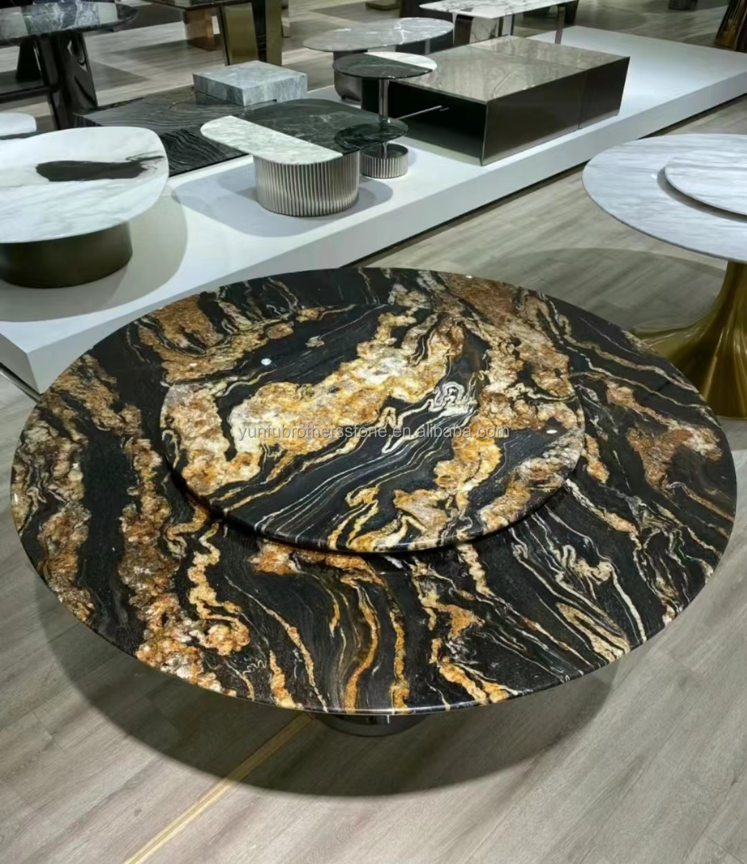 Chinese Granite Luxury Kitchen Countertop with Polished Black Gold Stone