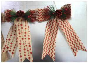 Quality Ribbon Bow Present Wrapping Accessories Merry Christmas Tree Decoration Classical Linen wholesale