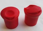 Mushroom Style Plastic Bottle Cap Covers , 24 / 415 Red Waterproof Screw Caps