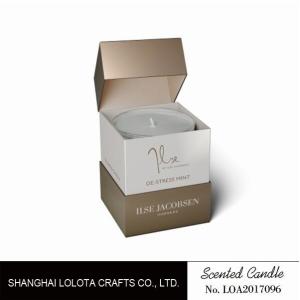 Quality Custom Size Natural Soy Wax Candles With Square Rigid Gift Box Packaging wholesale